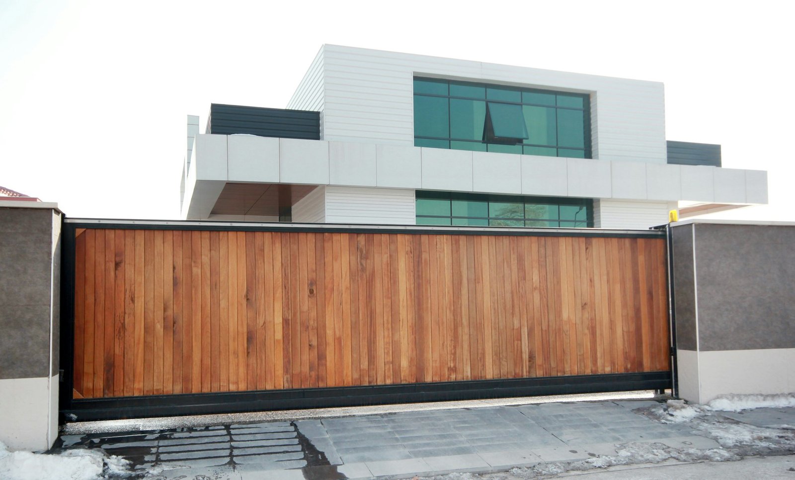 automatic wooden entry door